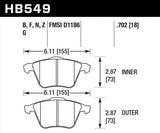 Hawk 2007-2013 Mazda 3 Mazdaspeed HPS 5.0 Front Brake Pads