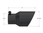 MBRP Universal Tip 4.5in OD 3in Inlet 8in Length Dual Walled Angled Exhaust Tip - Black
