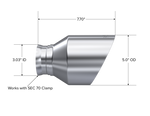 MBRP 15-23 Dodge Charger 5.7L/6.2L/6.4L T304 3in ID / 5in OD Out / 8in Length Angle Cut SS Tip