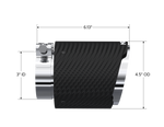 MBRP Universal Carbon Fiber Dual Wall Tip 4.5in OD/3in Inlet/6.13in L