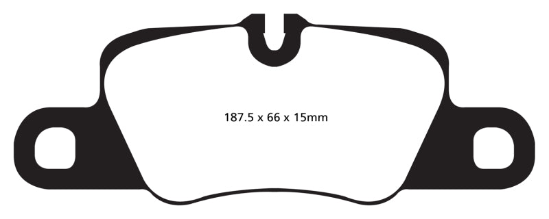 EBC 12-15 Porsche 911 (991) (Cast Iron Rotor only) 3.8 Carrera S Yellowstuff Rear Brake Pads