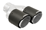 MBRP 3in ID / Dual 4in OD Out Staggered L 9.37in / R 9.87in Dual Wall Carbon Fiber Univ Exhaust Tip