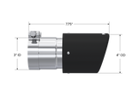 MBRP Universal Carbon Fiber Tip 4in OD/3in Inlet/7.7in L