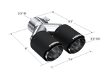 MBRP Universal Carbon Fiber Dual Tip 3.5in OD/2.5in Inlet
