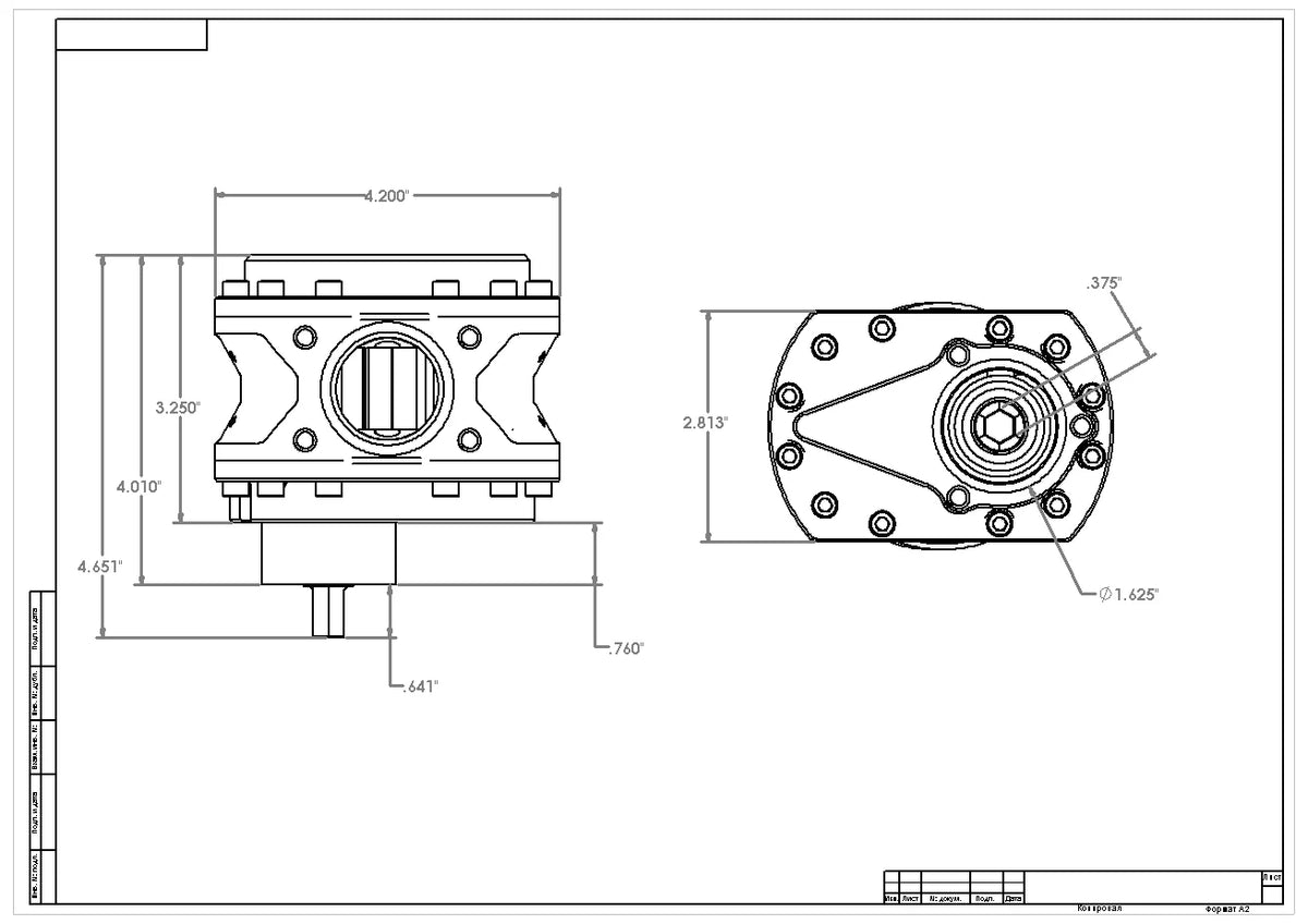 Aeromotive 11132 Spur Gear Extreme Custom Pump, ALUMINUM - 3/8in Hex - 1.00 Gear - 21.5gpm