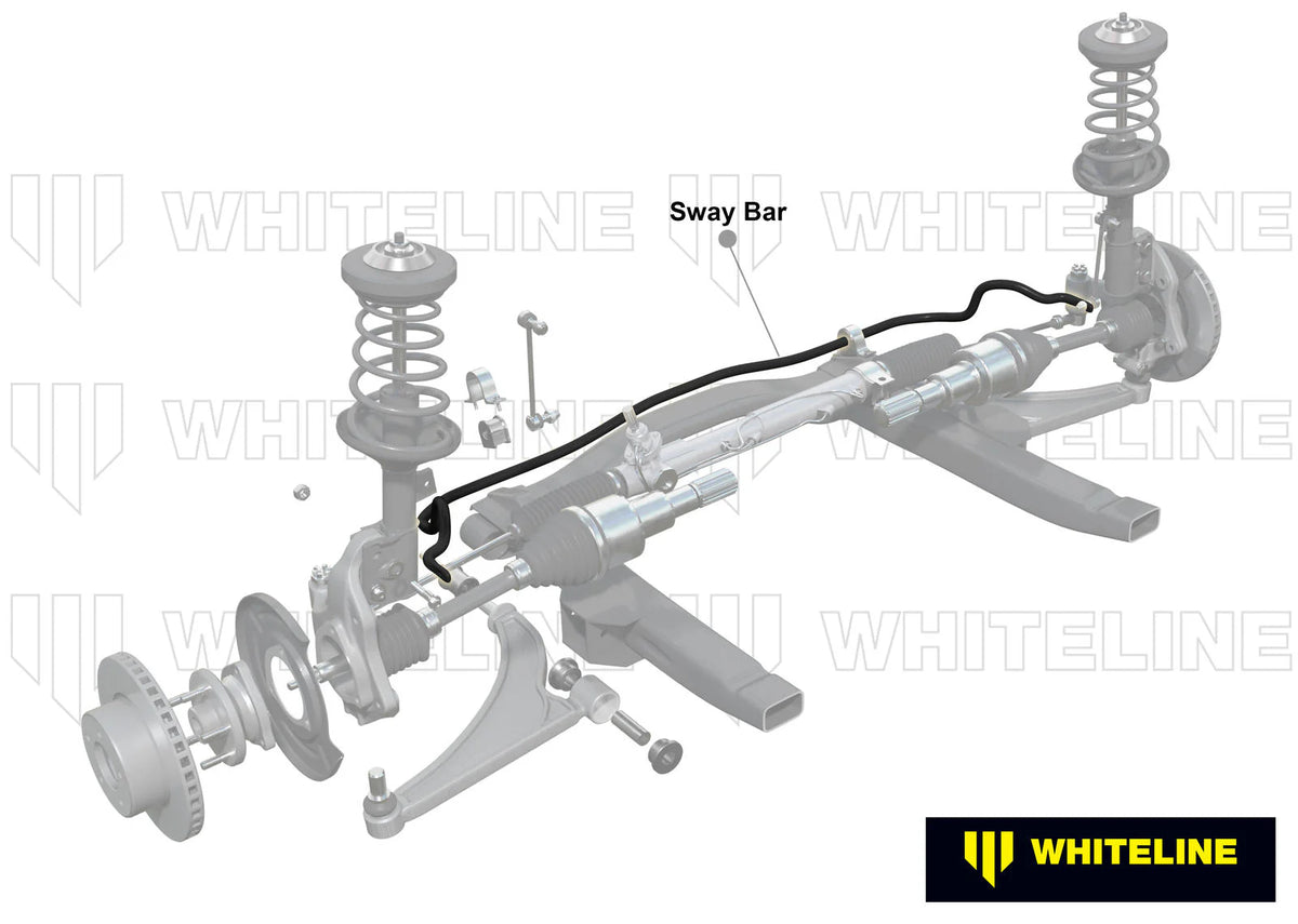 Whiteline 04-13 Mazda 3 BK/BL / 07-13 Mazdaspeed3 Hatch FWD Front 24mm X-Heavy Duty Sway Bar