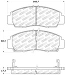 StopTech Performance 04-09 Acura TSX / 09 Accord V6 Coupe ONLY Front Brake Pads