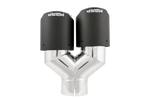MBRP 3in ID / Dual 4in OD Out Staggered L 9.87in / R 9.37in Dual Wall Carbon Fiber Univ Exhaust Tip
