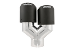 MBRP 3in ID / Dual 4in OD Out Staggered L 9.37in / R 9.87in Dual Wall Carbon Fiber Univ Exhaust Tip