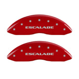 MGP 4 Caliper Covers Engraved Front & Rear Escalade Red finish silver ch
