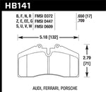 Hawk Audi/Porsche Rear AND ST-40 Performance Ceramic Street Brake Pads