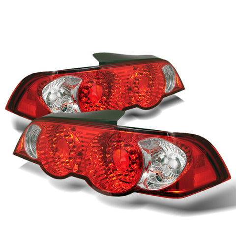 Spyder Acura RSX 02-04 LED Tail Lights Red Clear ALT-YD-ARSX02-LED-RC