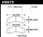 Hawk 10-11 Ford Expedition/F-150 SVT Raptor / 10-11 F-150 Performance Ceramic Front Street Brake Pad