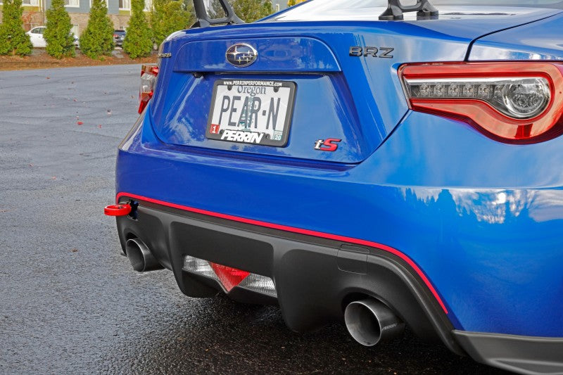 PERRIN 13-26 Subaru BRZ / 13-20 Scion FRS & Toyota 86 / 22-26 GR86 Tow Hook Kit (Rear) - Red