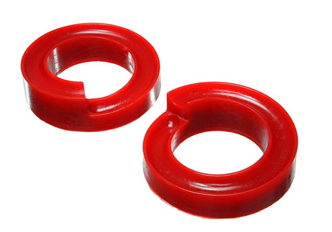 Energy Suspension 2005-07 Ford F-250/F-350 SD 2/4WD Front Coil Spring Isolator Set - Red