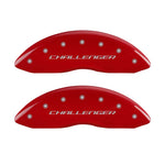 MGP 4 Caliper Covers Engraved Front & Rear Block/Challenger Red finish silver ch