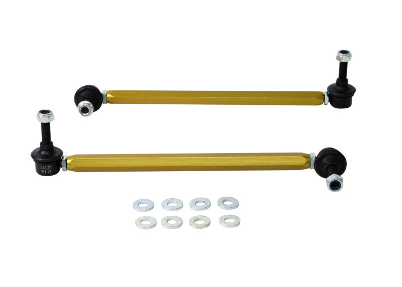 Whiteline 00-11 Ford Focus / 06-13 Mazda 3 Front Sway Bar Link Kit Heavy Duty Adjustable Steel Ball