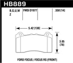 Hawk 2017 Ford Focus PC Front Brake Pads