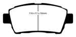 EBC 11-15 Scion IQ 1.3 Redstuff Front Brake Pads
