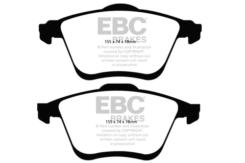 EBC 06-09 Mazda 6 2.3 Turbo (Mazdaspeed) Redstuff Front Brake Pads