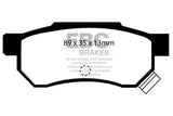 EBC 92-94 Acura Integra 1.7 Vtec Yellowstuff Rear Brake Pads