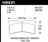 Hawk Wilwood BB SL 7421 HPS 5.0 Brake Pads