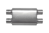 Gibson MWA Superflow Dual/Dual Oval Muffler - 4x9x14in/3in Inlet/3in Outlet - Stainless