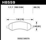 Hawk 06-16 Dodge RAM 1500 / 06-10 Mitsubishi Raider Super Duty Front Brake Pads