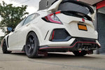 Rally Armor 17-21 Honda Civic Type R Red UR Mud Flap w/ Black Logo