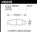 Hawk 97-06 Corvette (incl C5 Z06) HP+ Street Rear Brake Pads