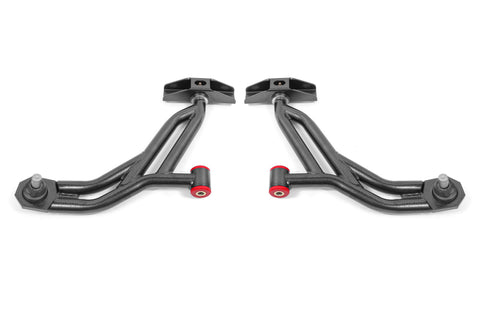 BMR 10-14 Ford Mustang / Shelby GT500 Non-Adj. Lower A-Arms (Poly/Delrin) - Black Hammertone