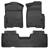 Husky Liners 09-12 Ford F-150 Super Cab WeatherBeater Combo Black Floor Liners