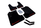 Rally Armor 08-10 Subaru WRX (Hatch & Sedan) / 08-11 Impreza 2.5i Black UR Mud Flap w/ Red Logo