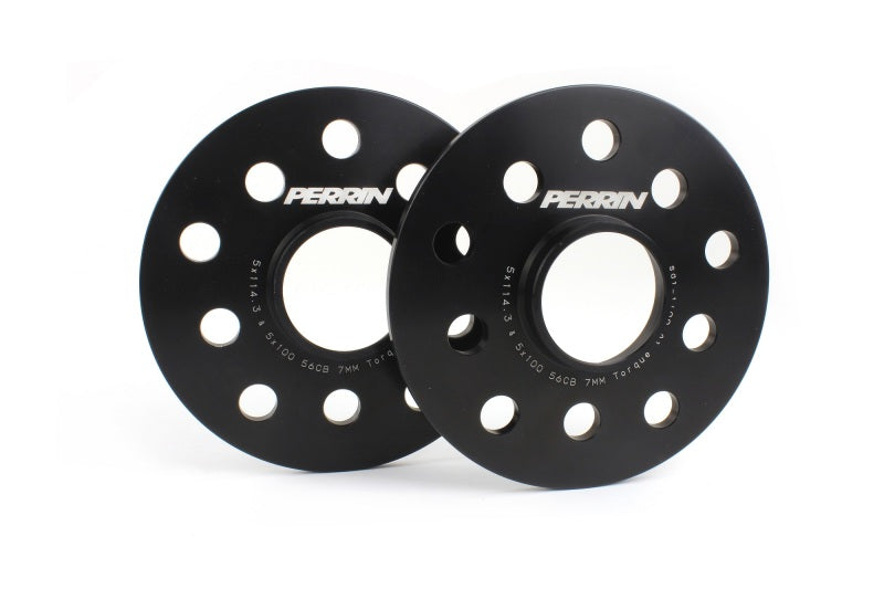 PERRIN Subaru/Toyota/Scion 7mm Wheel Spacers (Slip-On Style With Studs) 5x114.3/5x100 56mm CB - Pair