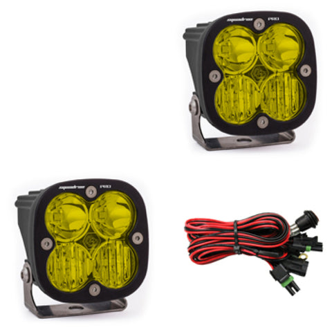 Baja Designs Squadron Pro Series Driving Combo Pattern Pair LED Light Pods - Amber