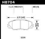 Hawk 09-10 Pontiac Vibe 2.4L / 11-12 Scion tC HPS Front Street Brake Pads