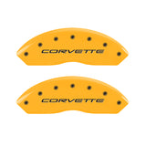 MGP 4 Caliper Covers Engraved Front & Rear C5/Corvette Yellow finish black ch