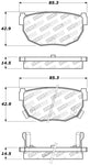 StopTech Performance 89-98 240SX Rear Brake Pads