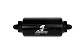 Aeromotive In-Line Filter - (AN-6 Male) 10 Micron Microglass Element Bright Dip Black Finish