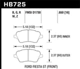 Hawk 2014 Ford Fiesta ST HPS 5.0 Front Brake Pads