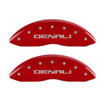 MGP 4 Caliper Covers Engraved Front & Rear Denali Red finish silver ch