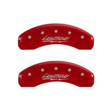 MGP 4 Caliper Covers Engraved Front & Rear Lightning Red finish silver ch