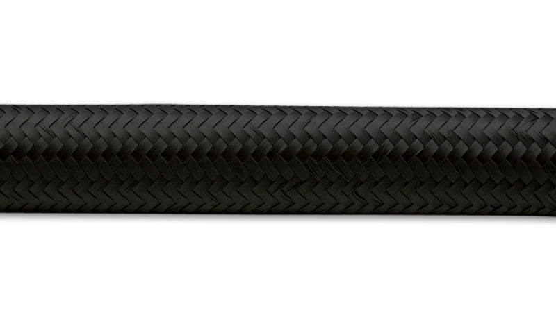 Vibrant -8 AN Black Nylon Braided Flex Hose (5 foot roll)