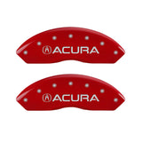 MGP 4 Caliper Covers Engraved Front & Rear Acura Red finish silver ch