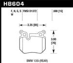 Hawk 08-13 BMW 135i HPS 5.0 Rear Brake Pads