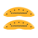 MGP 4 Caliper Covers Engraved Front & Rear Gen 5/Camaro Yellow finish black ch