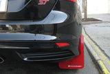 Rally Armor 12-19 Ford Focus ST / 16-19 RS Red Mud Flap w/ White Logo