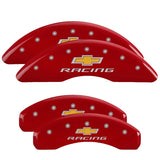 MGP 4 Caliper Covers Engraved Front & Rear MGP Red finish silver ch