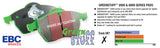 EBC 01-03 Acura CL 3.2 Greenstuff Front Brake Pads