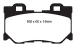 EBC 08-13 Infiniti FX50 5.0 Redstuff Rear Brake Pads